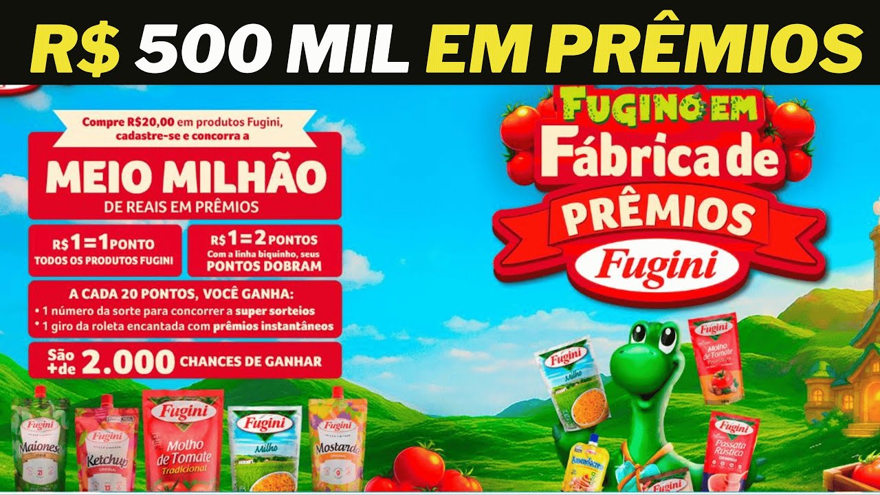 ✅ PROMO&Ccedil;&Atilde;O F&Aacute;BRICA DE PR&Ecirc;MIOS FUGINI  I Concorra a R$ 500 Mil em Pr&ecirc;mios