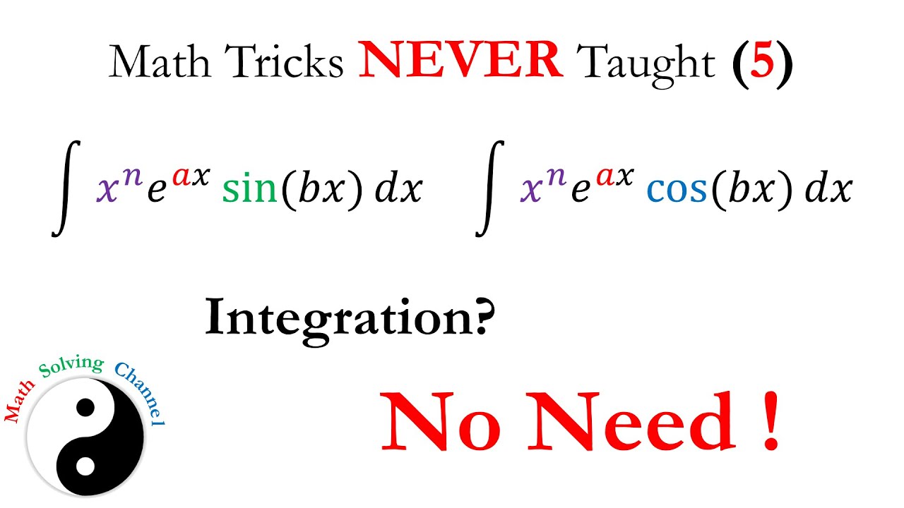 Calculate Integrals Without Doing Integrations, Tricks Teacher Never Taught (5)