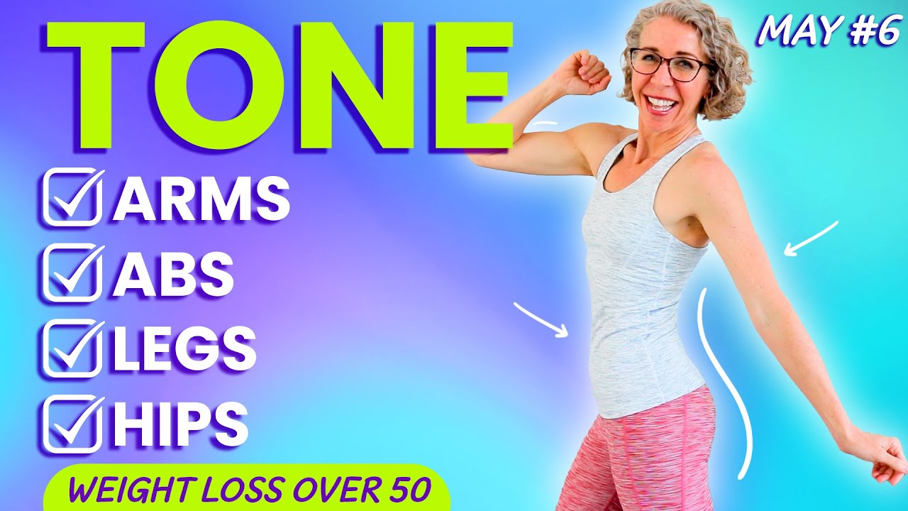 KNEE-FRIENDLY, No Equipment TONING Workout for Women over 50 👒 MAY 6