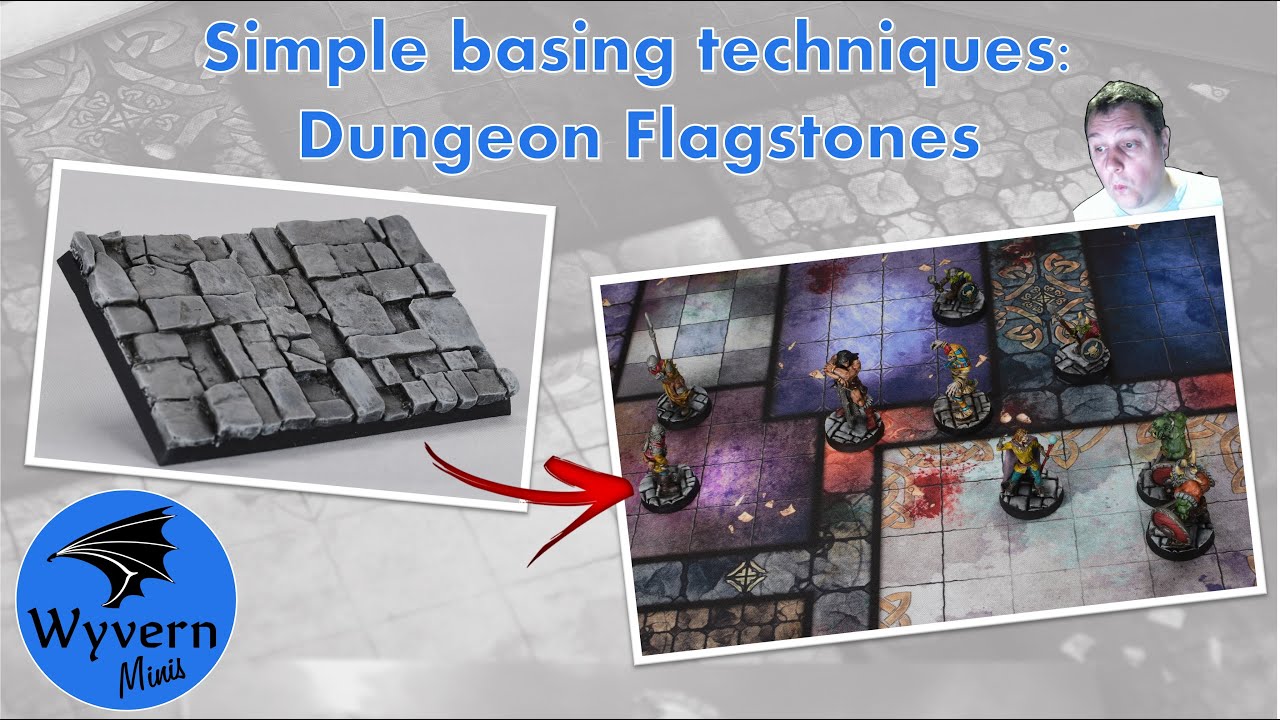 Quick and easy flagstone bases for miniatures