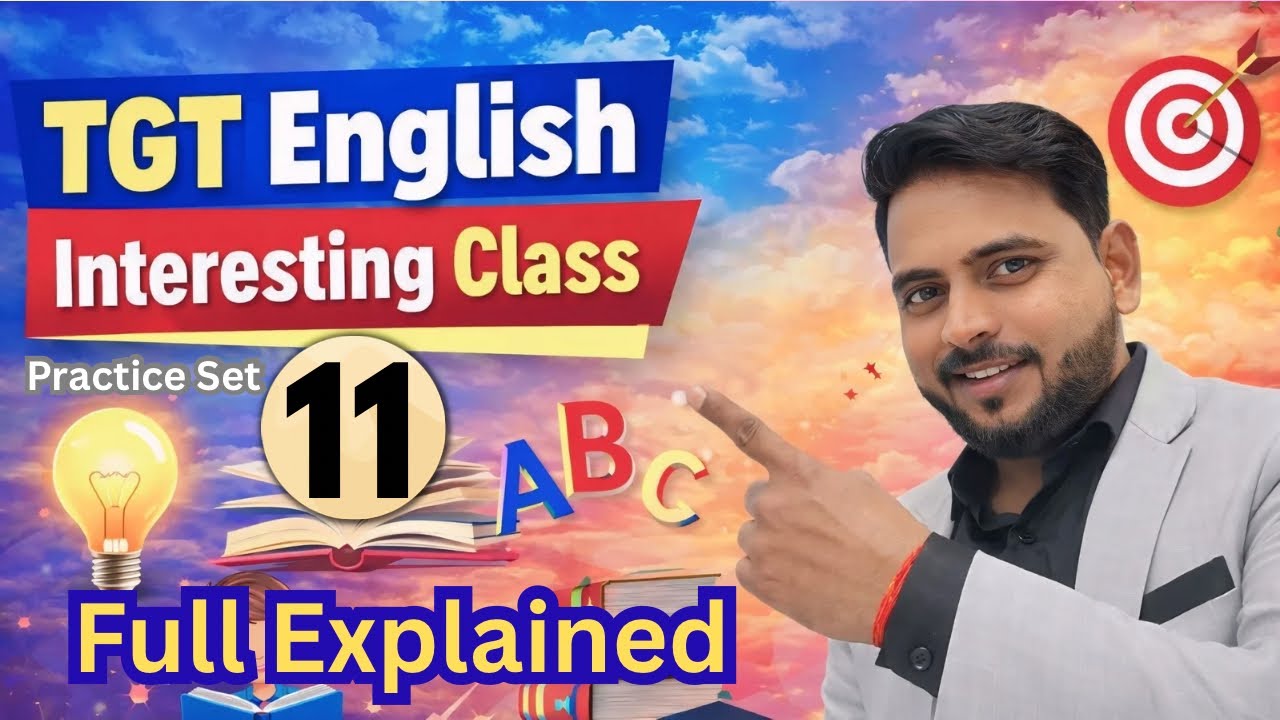 Selected Questions for TGT exam 2026 Important Practice Set 11 by Amit Sir #tgt2026 #english