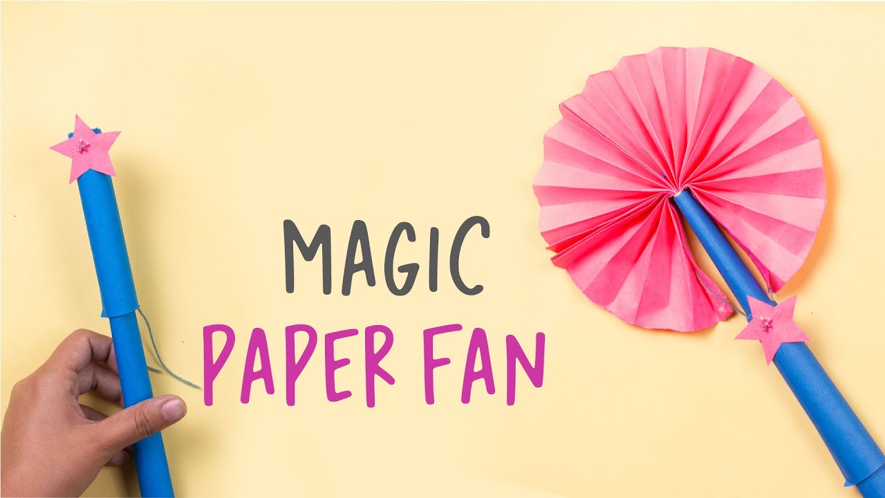 DIY Magic Paper Fan | How to make Paper Hand Fan | Easy Paper Crafts for kids | 92crafts