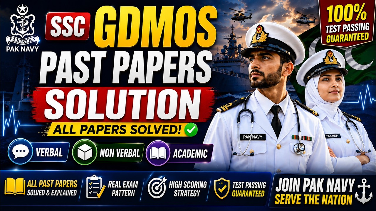 Pak Navy GDMOS SSC Past Papers | Pak Navy GDMOs Initial Test Preparation 2026-B | SSC GDMOS