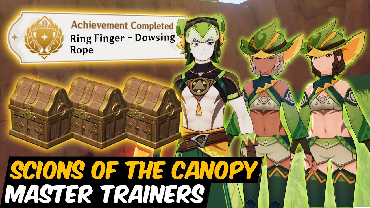 All Scions Of The Canopy Master Trainers Ring Finger Dowsing Rope Hidden Achievement Genshin Natlan