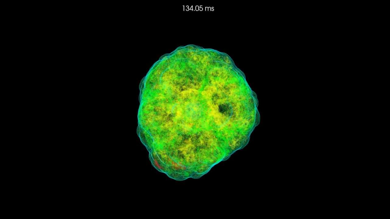 Three-Dimensional Core-Collapse Supernova (highest resolution)