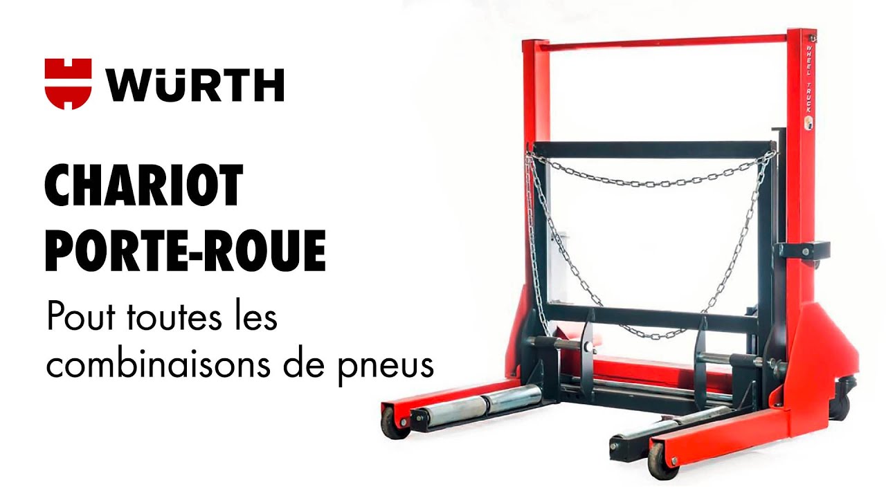 Chariot porte-roue pour toutes les combinaisons de pneus