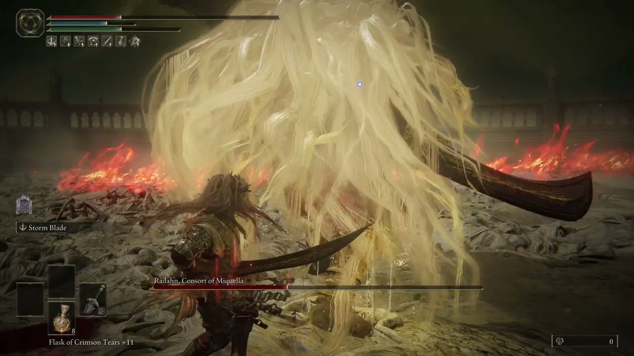Elden ring DLC: Consort Radahn boss fight (stormblade build)