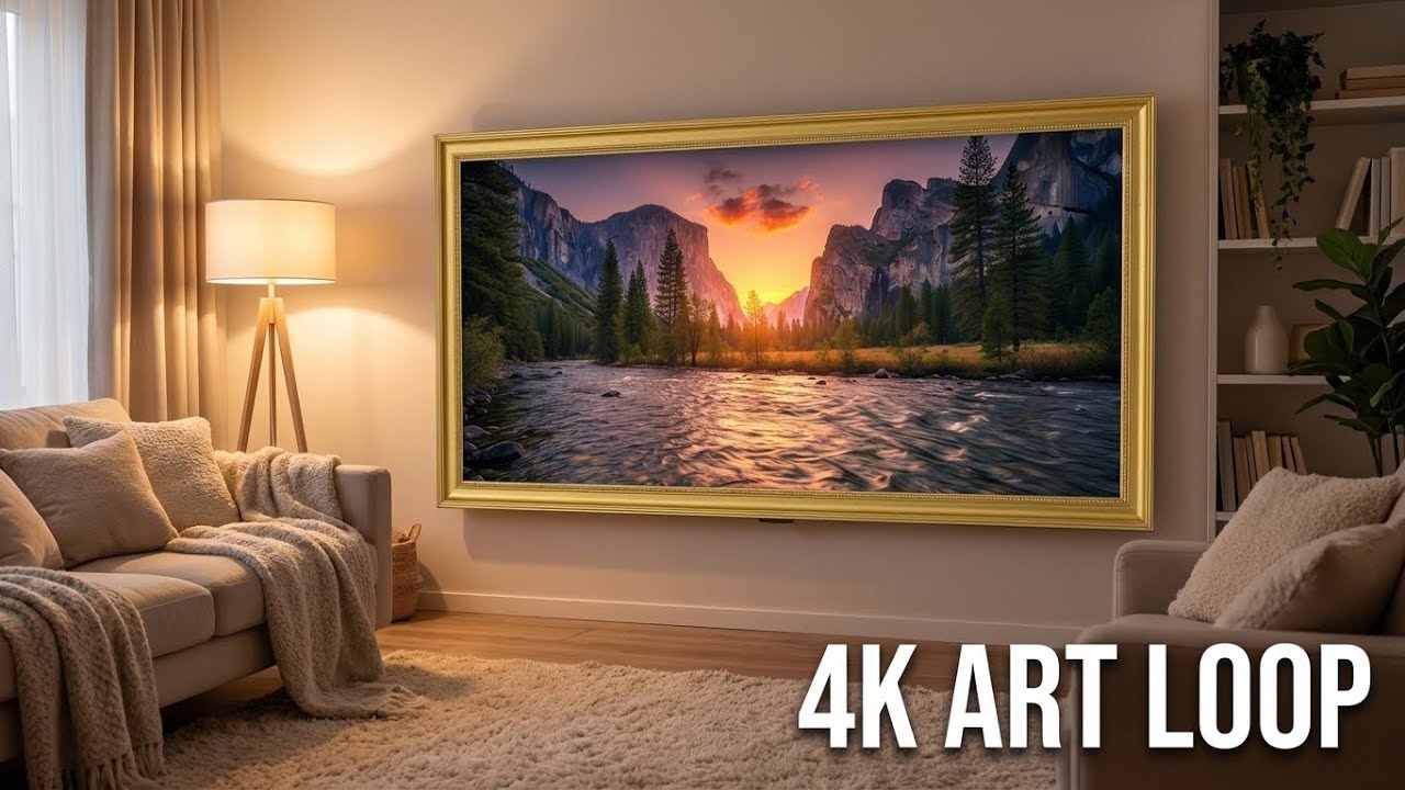 Turn Your Tv into Masterpiece | Classic Mountain Sunset Art 4K &bull; 2 Hour Art Screensaver &bull; Relaxing