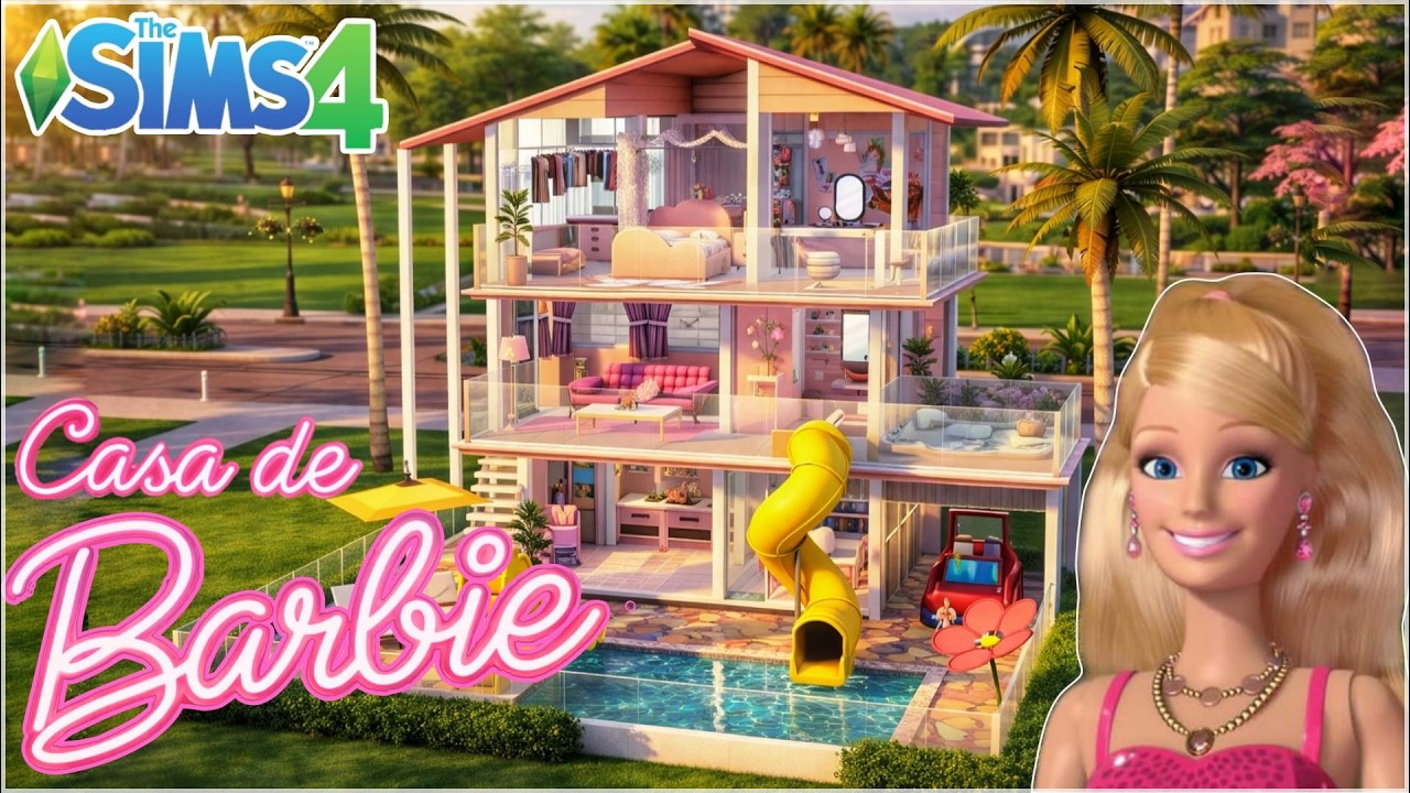 Casa de Barbie | DreamHouse 🏡💅💕 | Sims 4 SpeedBuild Cute