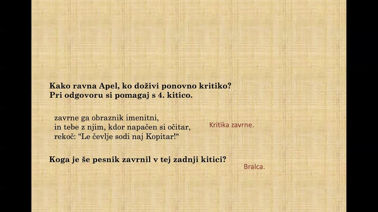 APEL IN ČEVLJAR: VSEBINA (za delo v sobi pobega)