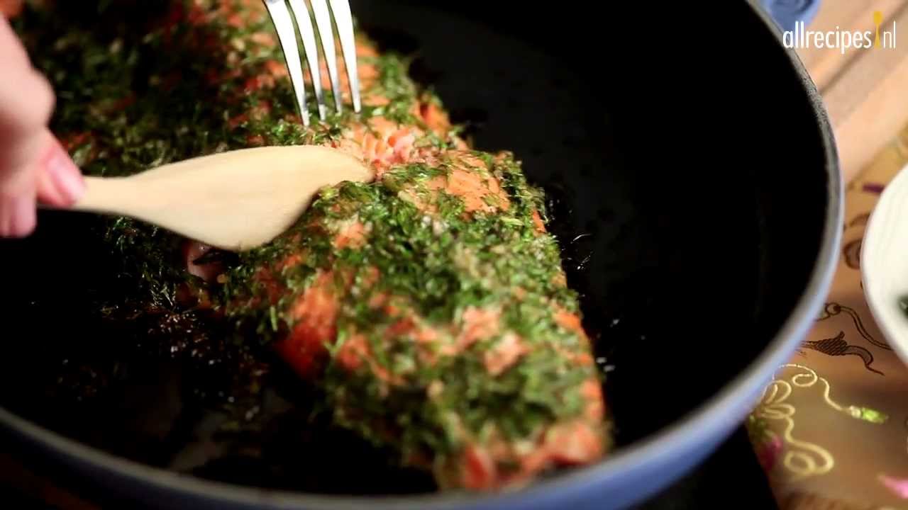 Zalm met kruiden uit de oven - Allrecipes.nl