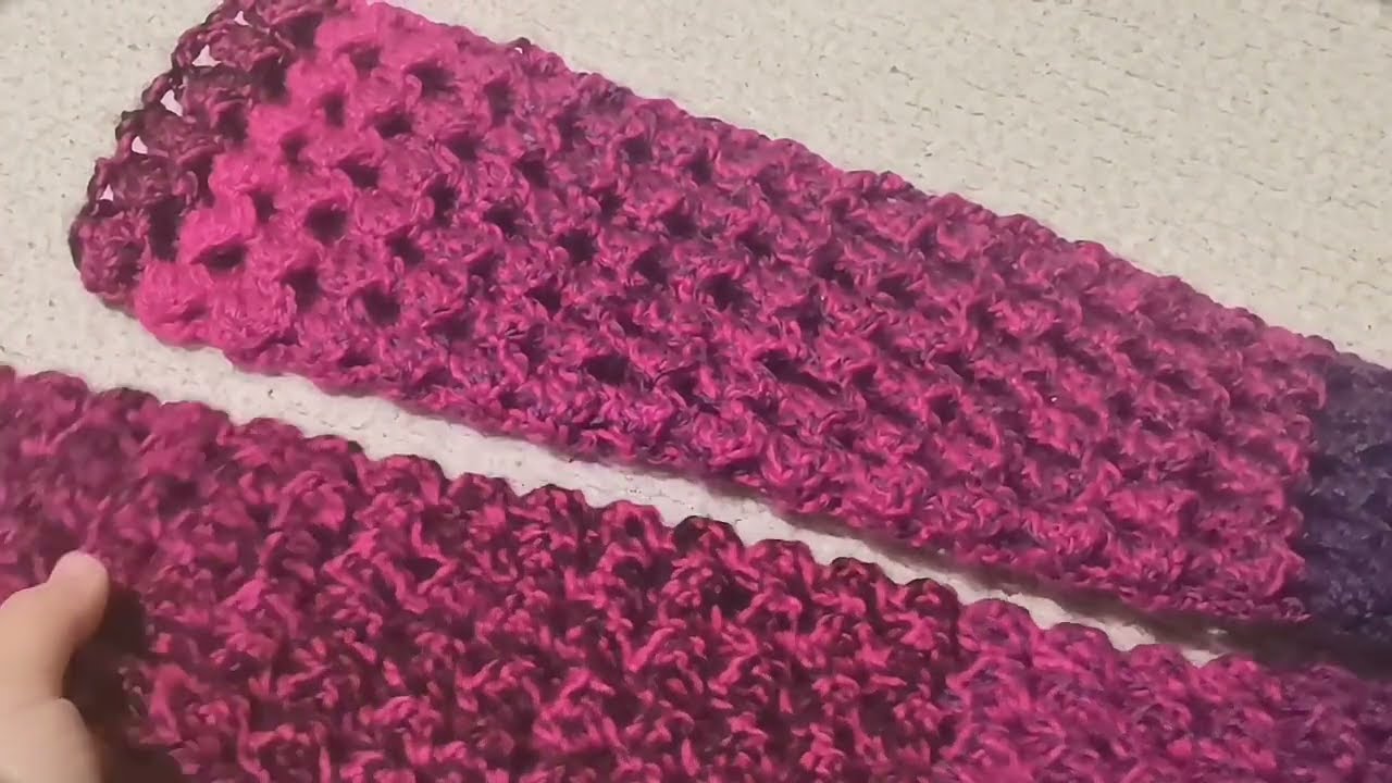 #مارشميلو كروشيه ##كروشيه سكارف بغرزه مجسمه Crochet scarf 3D