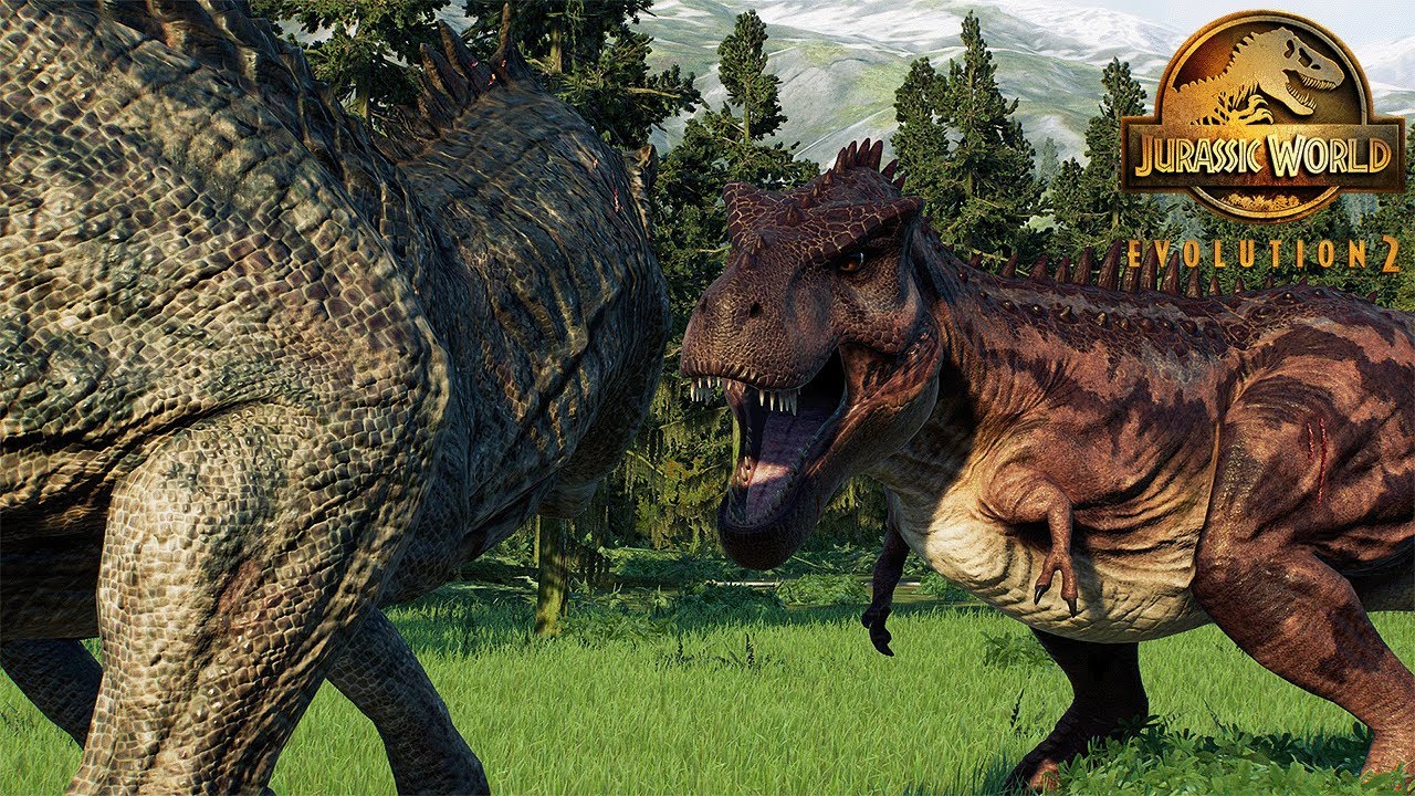 TARBOSAURUS (Camp Cretaceous) VS GIGANOTOSAURUS (Dominion) | Jurassic World Evolution 2