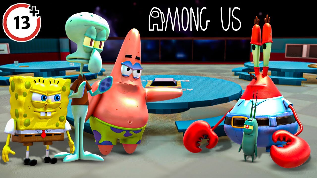 (NOT FOR KIDS!) Among Us But SPONGEBOB KILLS EVERYONE?! (ft. 