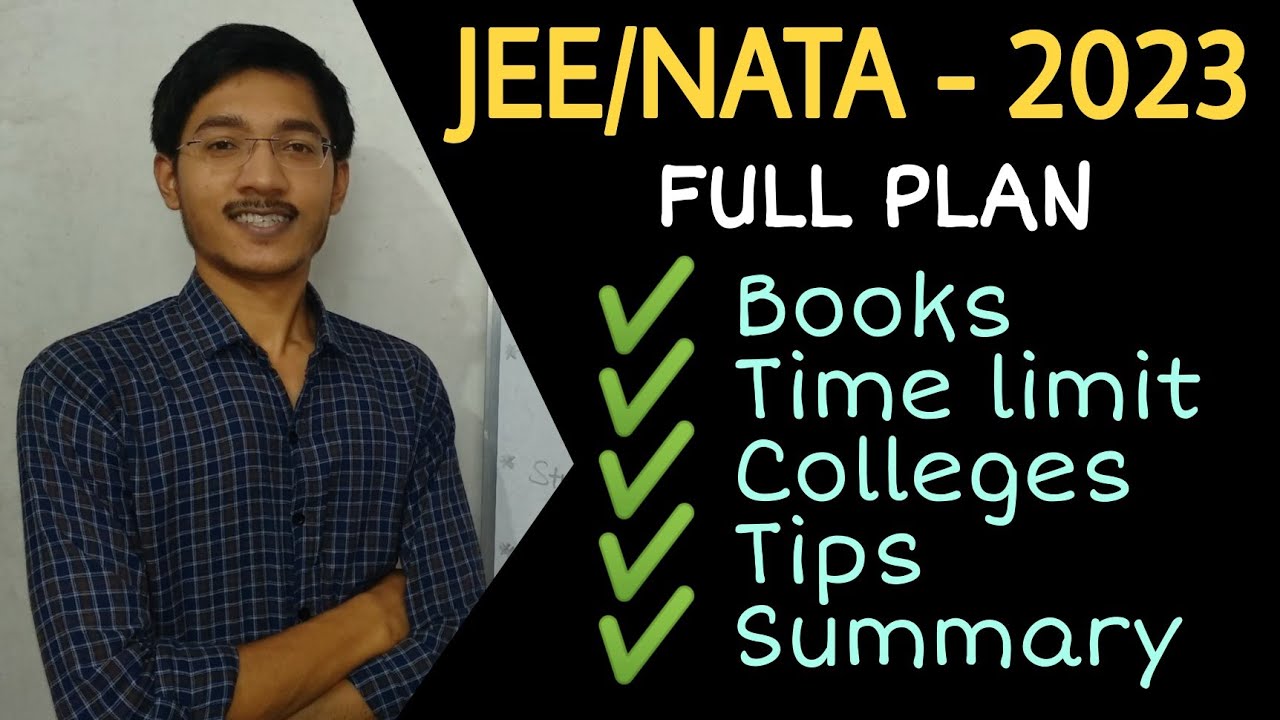 JEE/NATA - 2023 Full Planning | tips, books, study time, colleges | B.Arch | by sachin prajapat