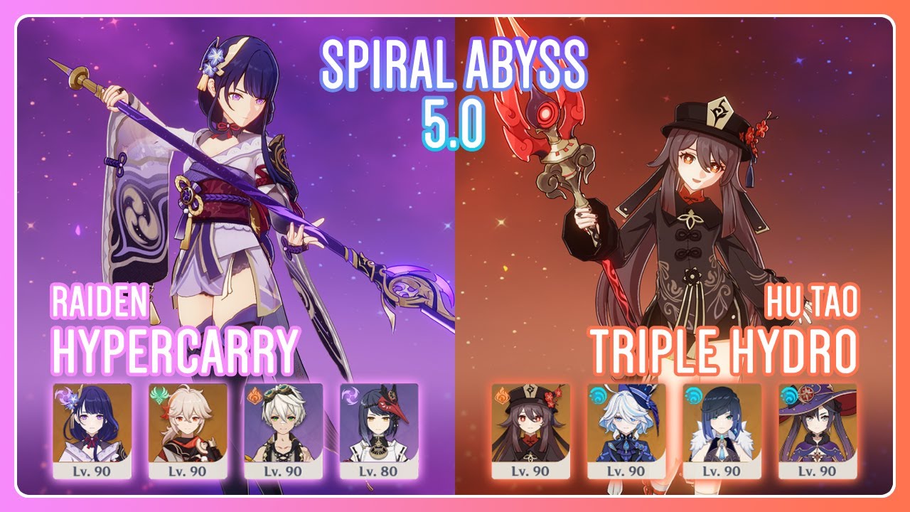 C2 Raiden Hypercarry & C1 Hu Tao Triple Hydro | NEW SPIRAL ABYSS 5.0 | Genshin Impact