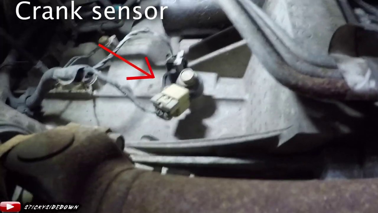 HOW TO 2003 GMC ENVOY 4.2L CRANK SENSOR LOCATE REMOVAL AND INSTALL CHEVY TRAILBLAZER 02-05 BRAVADA
