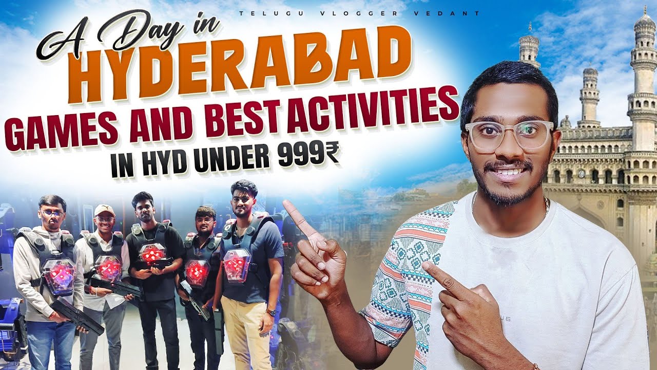 A Day in Hyderabad! | In తెలుగు | 🎮Laser Shooter, Mystery Rooms & Bowling | Telugu vlogger vedant