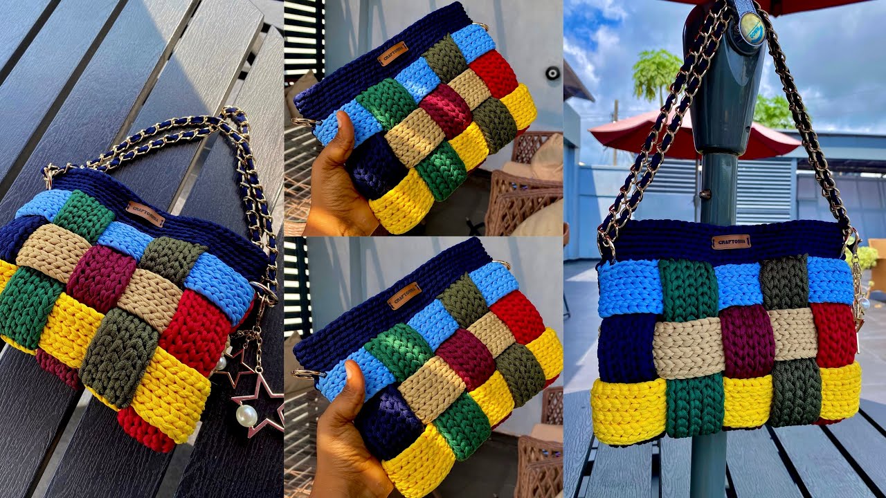 How to Crochet Colorful Checkered Bag | Easy and Beginners Friendly!