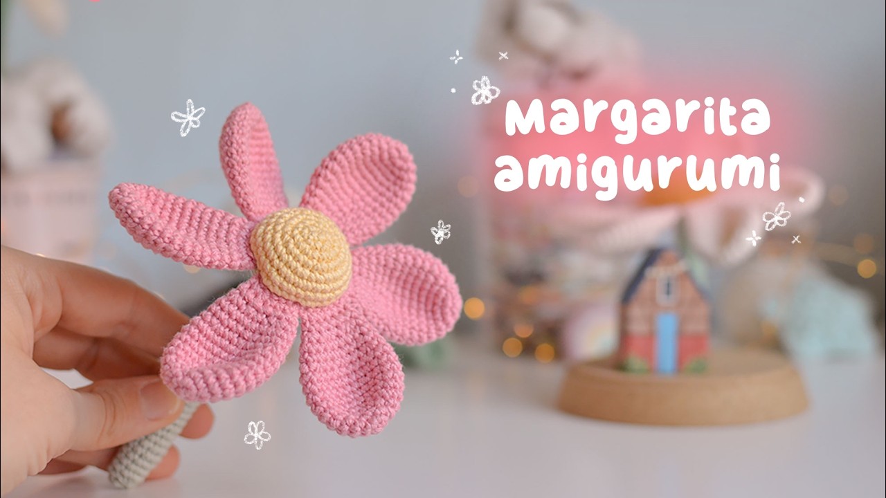 Patr&oacute;n Margarita amigurumi 🌼 |flores de ganchillo | patrones de primavera 🌱