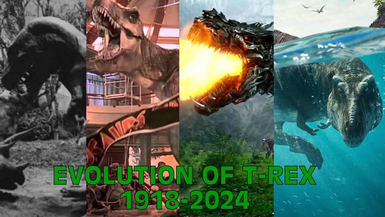 Evolution Of T-Rex In Movies, TV Shows, Games, & Documentaries (1918-2024)