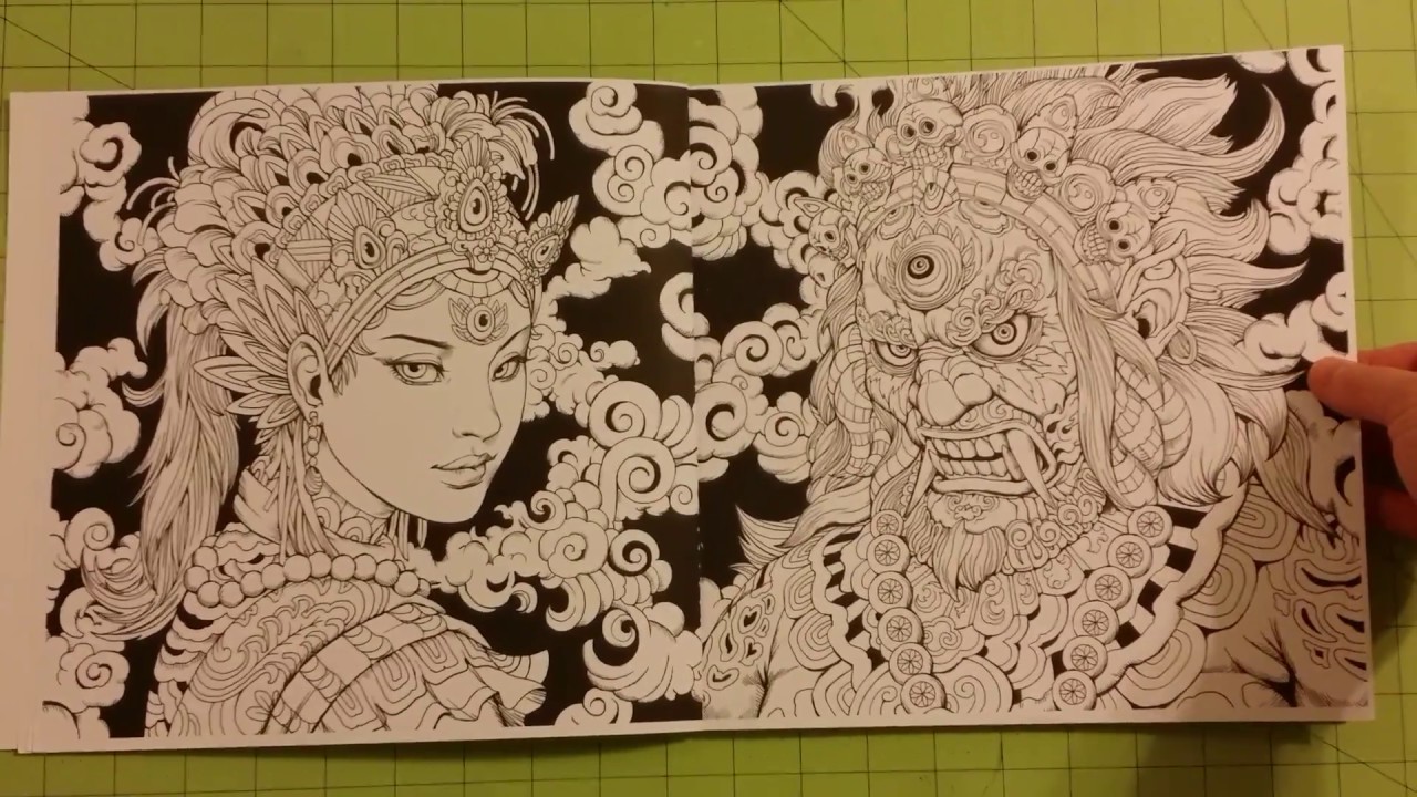 The Fantasia coloring book review and flip through by Nicholas Chandrawienata