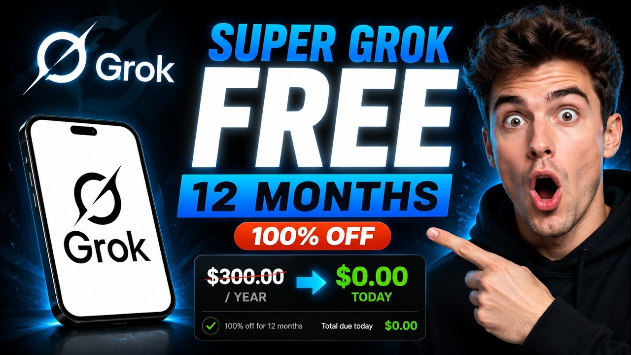 How To Get SUPER GROK For 12 Months FREE (Official Way 2026) - GROK AI PREMIUM for FREE Tutorial