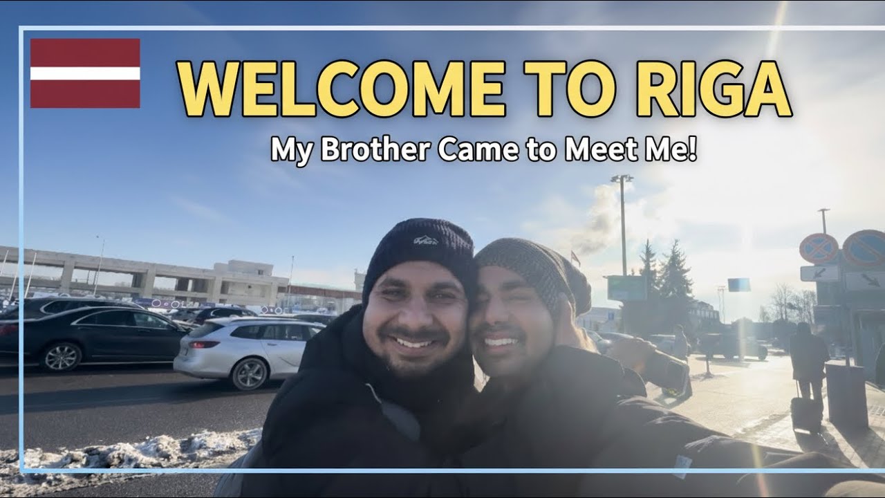 I met my brother after 10 months l #travelwithamrit #travellingvlogger #riga #latvia 