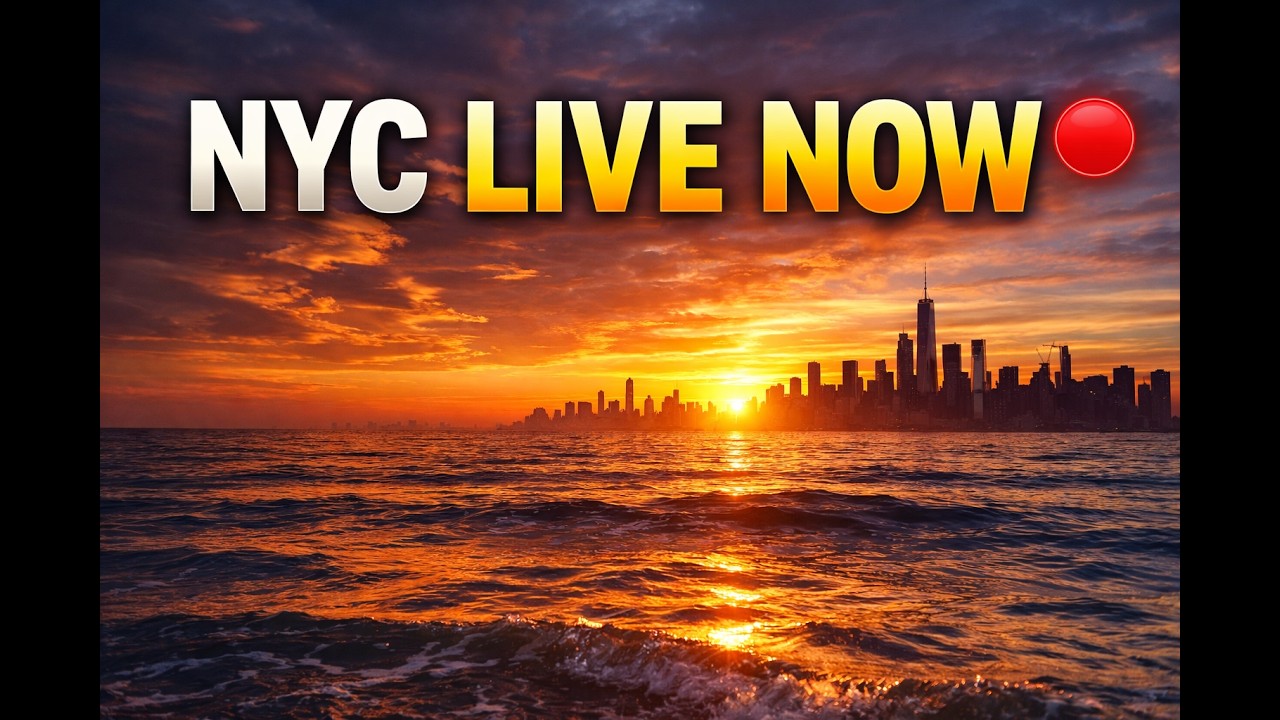 NYC LIVE NOW 🌆 Manhattan Sunset | Relaxing Ocean Stream