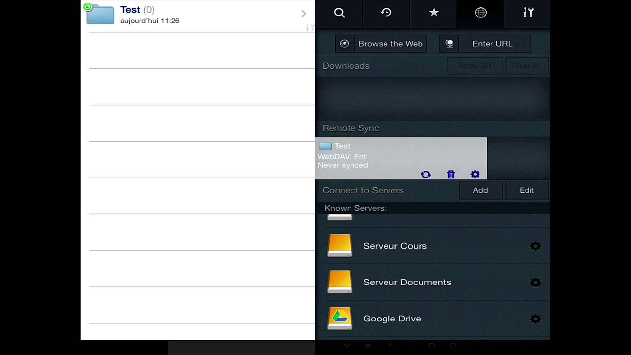 Partage de documents sur Ipad Via Webdav
