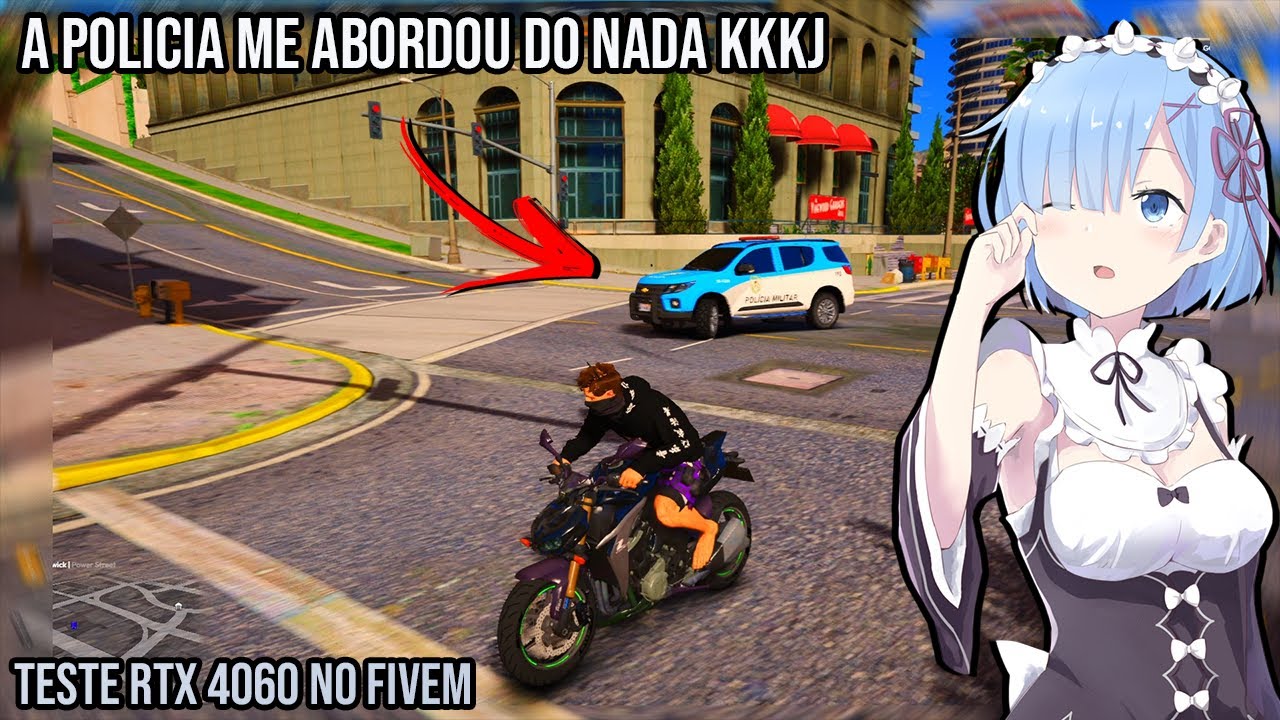 TESTE RTX 4060 NO FIVEM! - ENTREI NO SERVIDOR E A POLICIA ME ABORDOU DO NADA KKK, SERÁ QUE DEI FUGA?