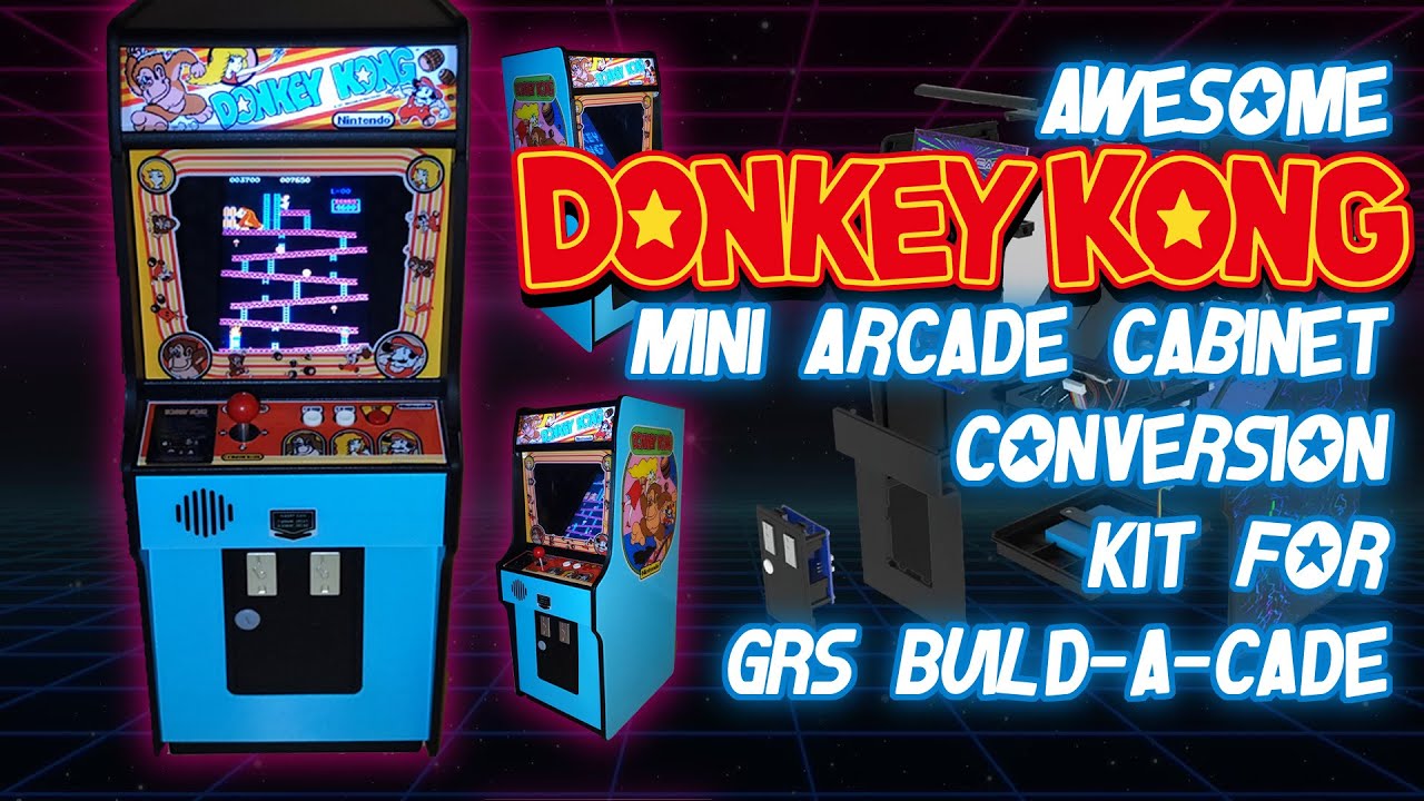Awesome Donkey Kong Mini Arcade Conversion Kit for GRS Build-a-Cade