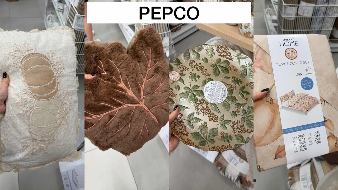 PEPCO NOWA KOLEKCJA JESIEŃ POŚCIELE PODUSZKI WAZY TALERZE KOCE NARZUTY WOW