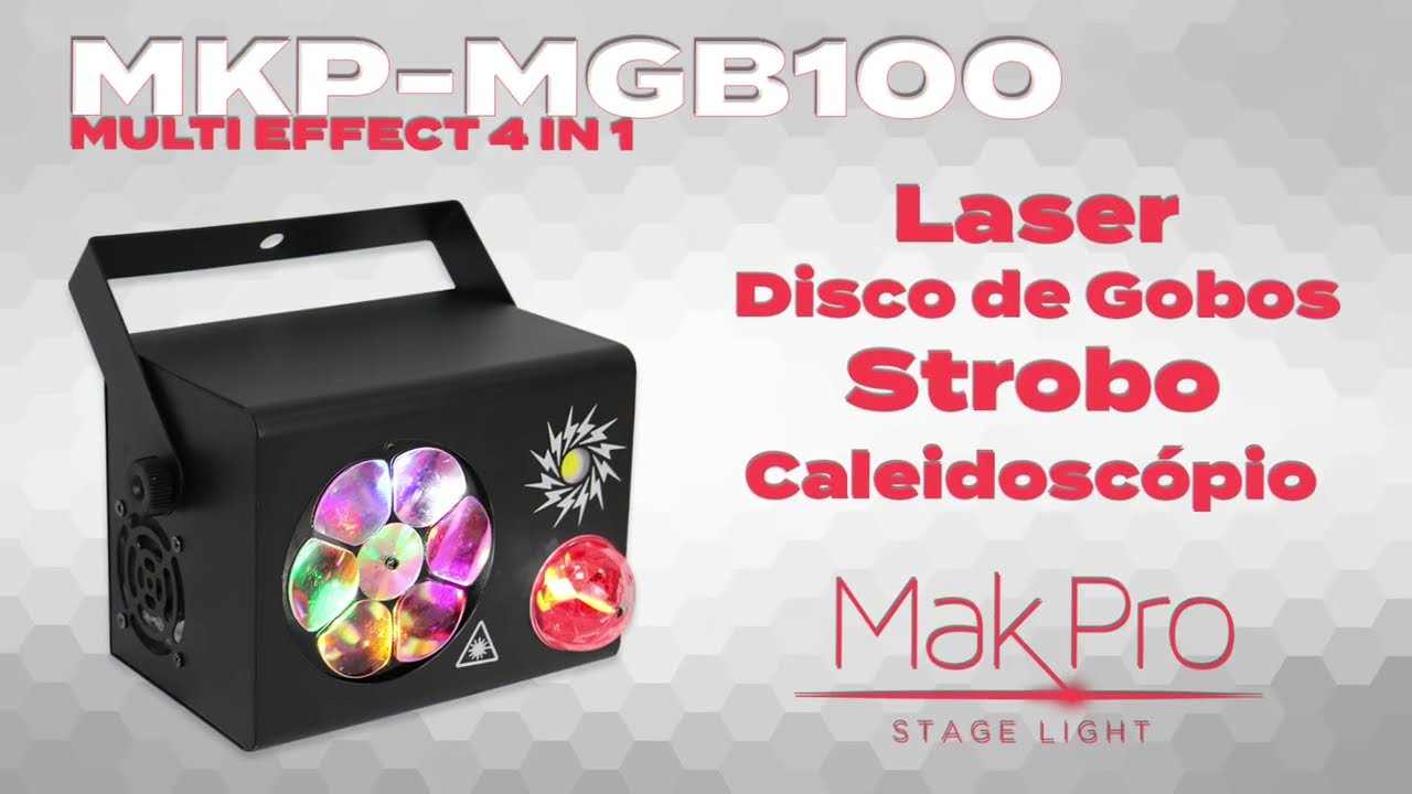 MKP-MGB100 MULTI EFFECT 4in1 LED + LASER ~ MAK PRO STAGE LIGHT