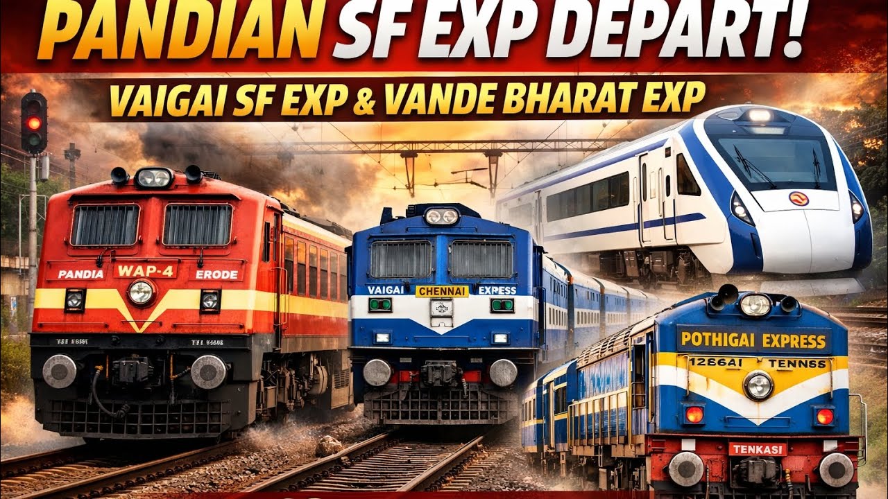 12638 Pandian SF Exp Chennai Upto Video Capture Dindigul Jn 12635 Vaigai SF Exp 20672 VB Exp Arrived