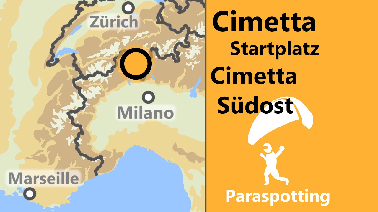 Startplatz Cimetta Südost Locarno Lago Maggiore | Paraspotting