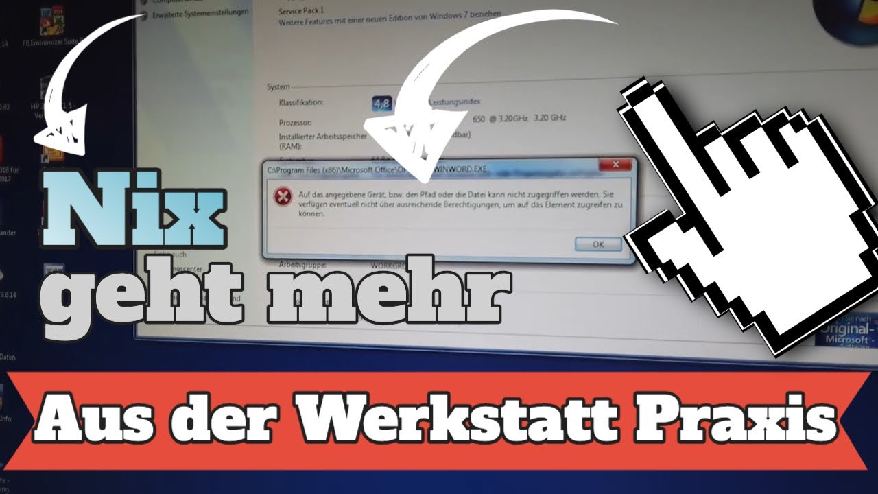 Auf das angegebene Gerät, bzw.  den Pfad oder Datei kann nicht zugegriffen werden 🙄