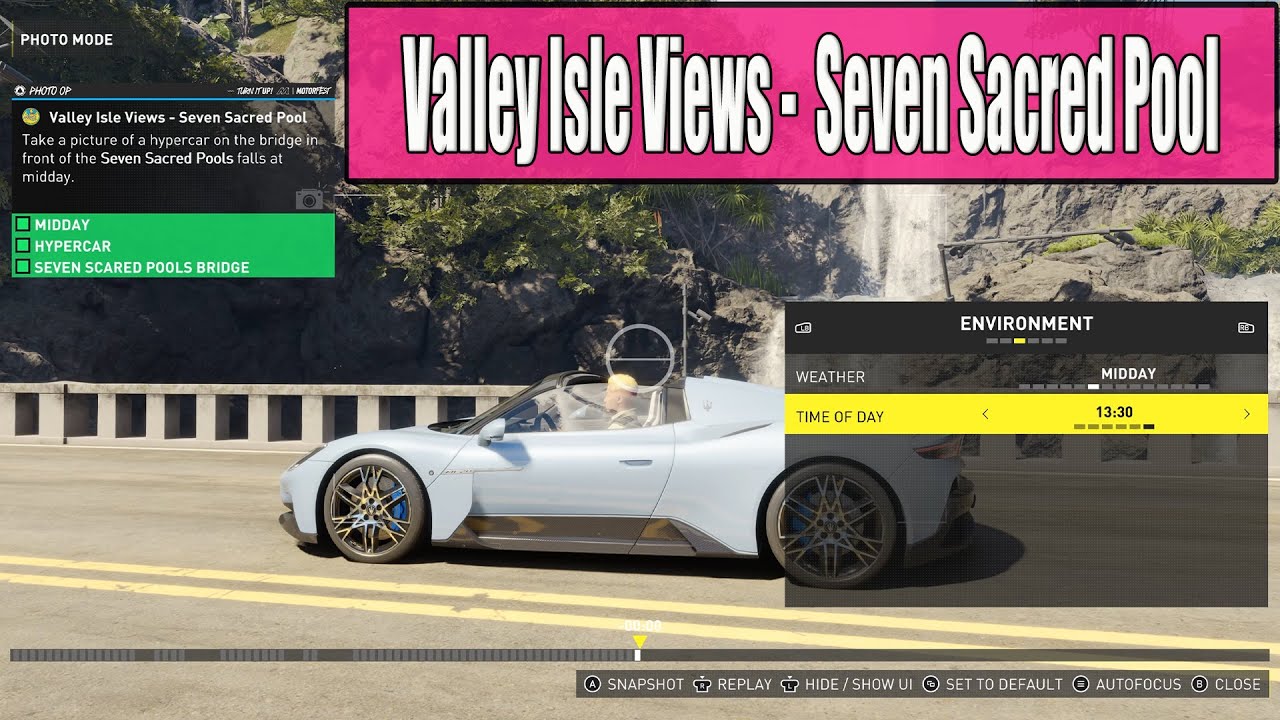 The Crew Motorfest Photo Ops Valley Isle Views - Seven Sacred Pool