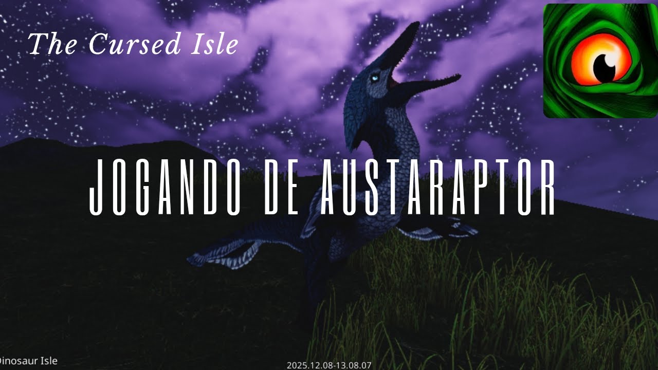 Vacilei no final 😱 joguei de Austroraptor hoje | The Cursed Isle |
