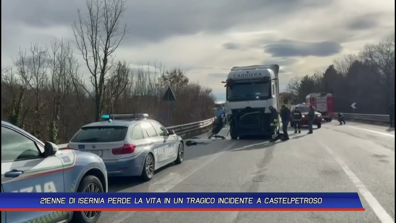 21ENNE DI ISERNIA PERDE LA VITA IN UN TRAGICO INCIDENTE A CASTELPETROSO