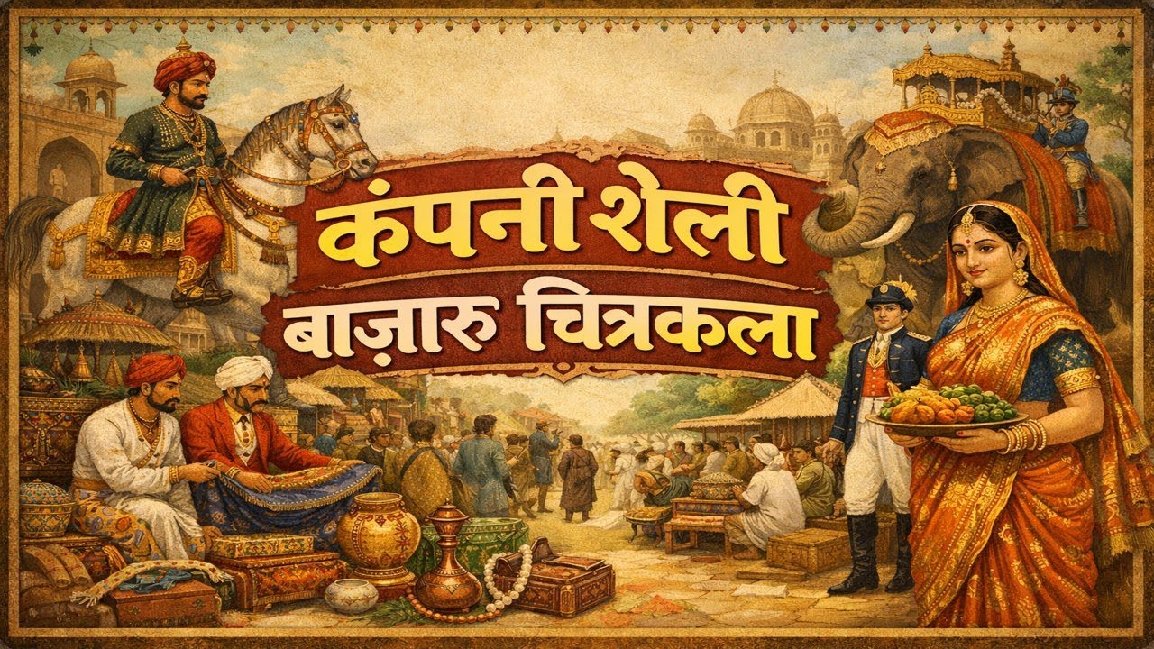 कम्पनी शैली चित्रकला | Company Style Painting in Hindi | भारतीय लघुचित्रण कला | Fine Arts Class