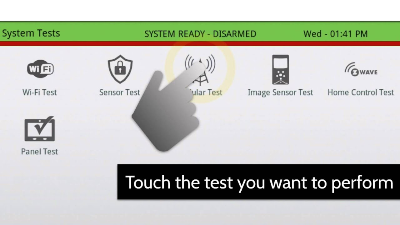 Qolsys IQ Panel Help Video 12: System Tests
