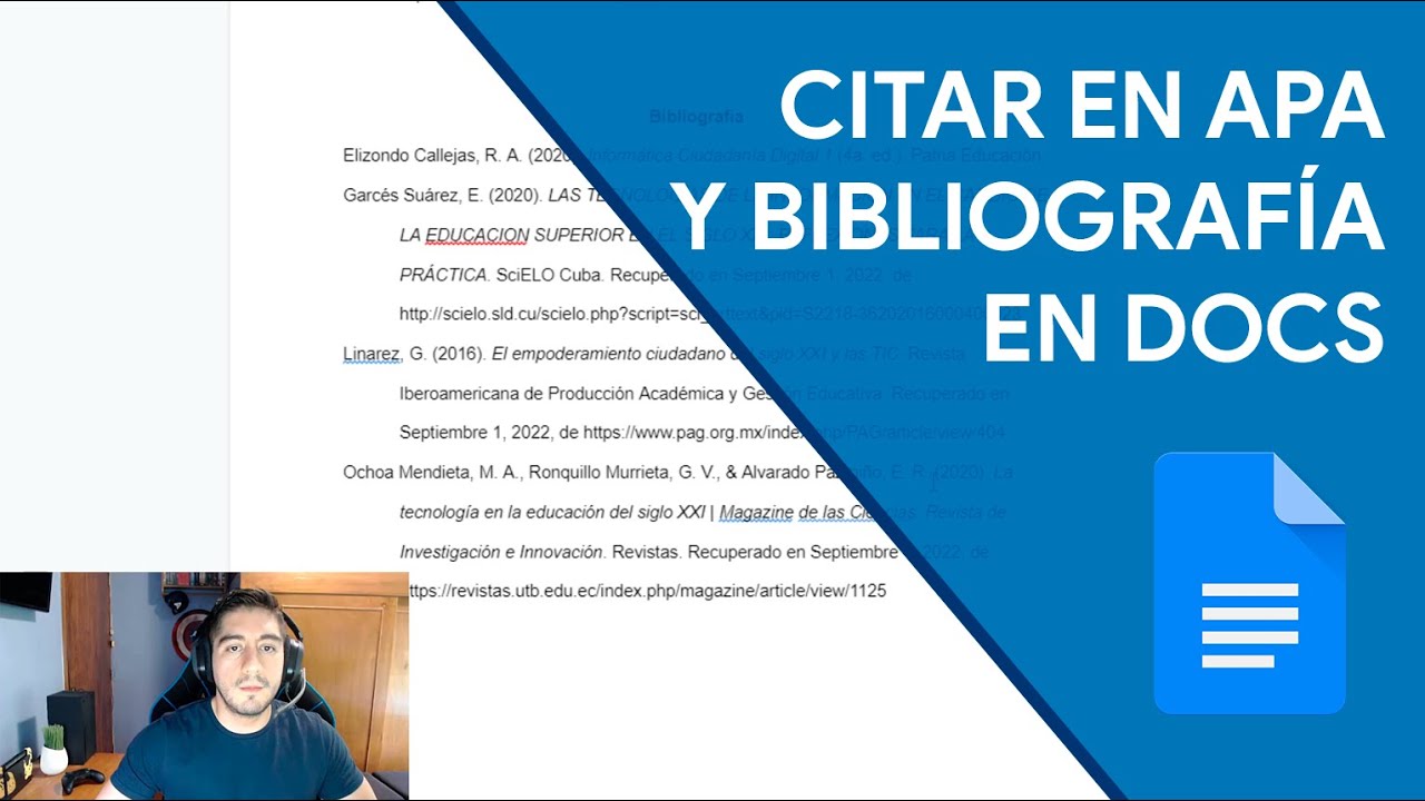 Citar en APA y Bibliografía automática en Documentos de Google