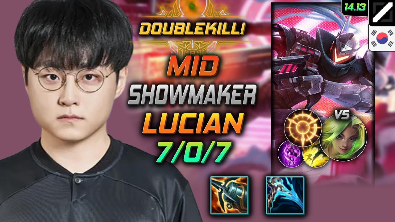 Lucian Mid Build ShowMaker Kraken Slayer Press the Attack - LOL KR Challenger Patch 14.13