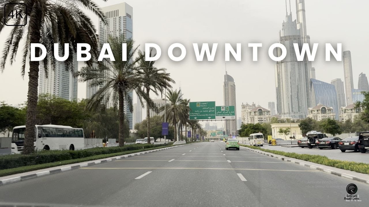 Drive Around Downtown Dubai & Business Bay Through City Walk & DIFC End at Sheikh Zayed Blvd | 4K