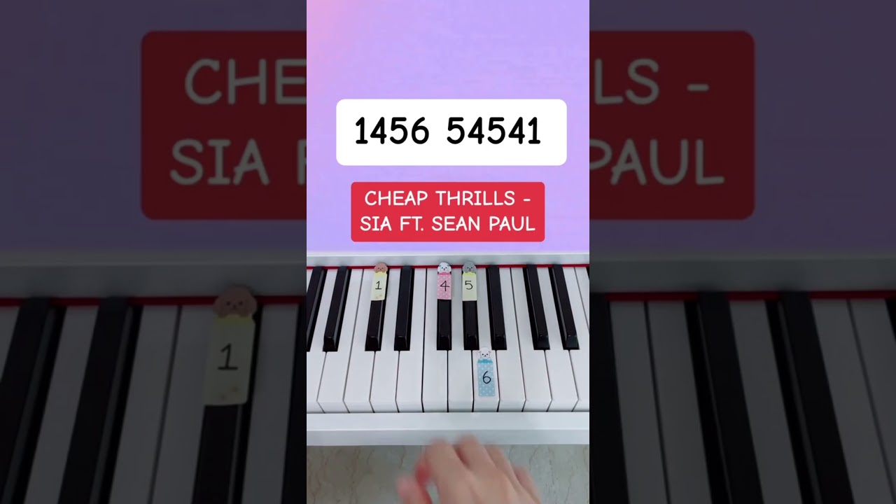 Cheap Thrills - Sia ft. Sean Paul (Piano Tutorial) #cheapthrills #cheapthrillssia #pianoshorts