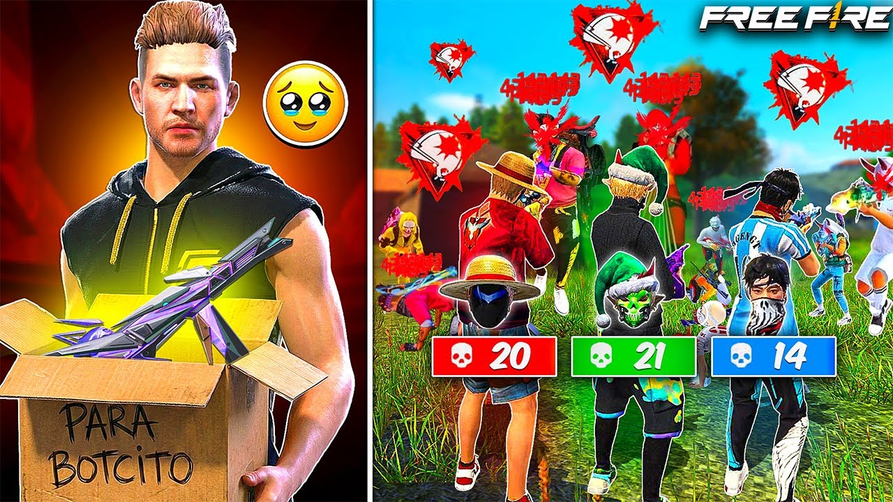 EL QUE HAGA MENOS KILLS LE DA LA MP40 EVO A BOTCITO 😱🎁 // Luffy 21 // Free Fire