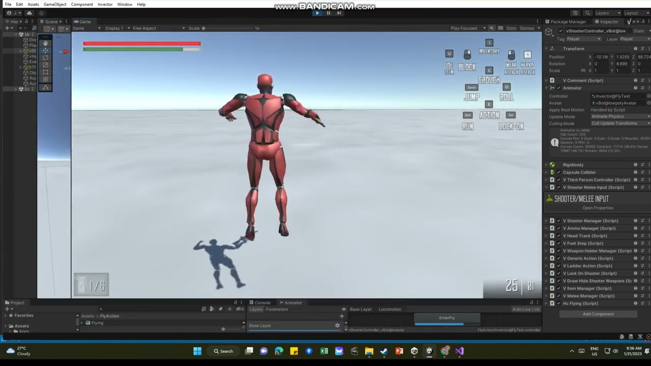 Setting up Simple Flying Action for Invector
