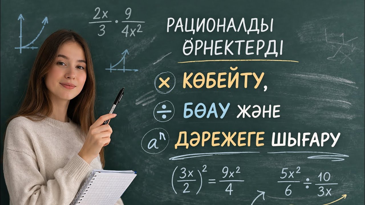 Сабақ 9: Рационал өрнектердің көбейту, бөлу және дәрежелері
