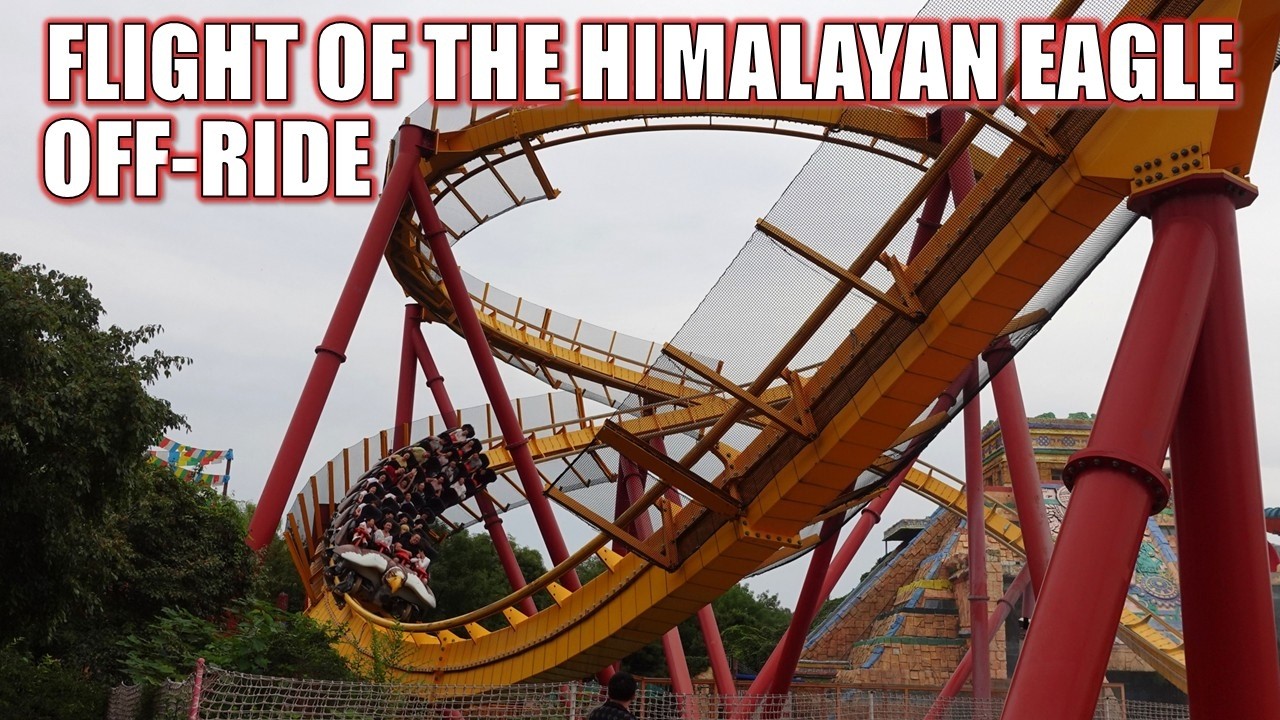 Flight of the Himalayan Eagle Music Roller Coaster Off-Ride, Happy Valley Beijing | Non-Copyright